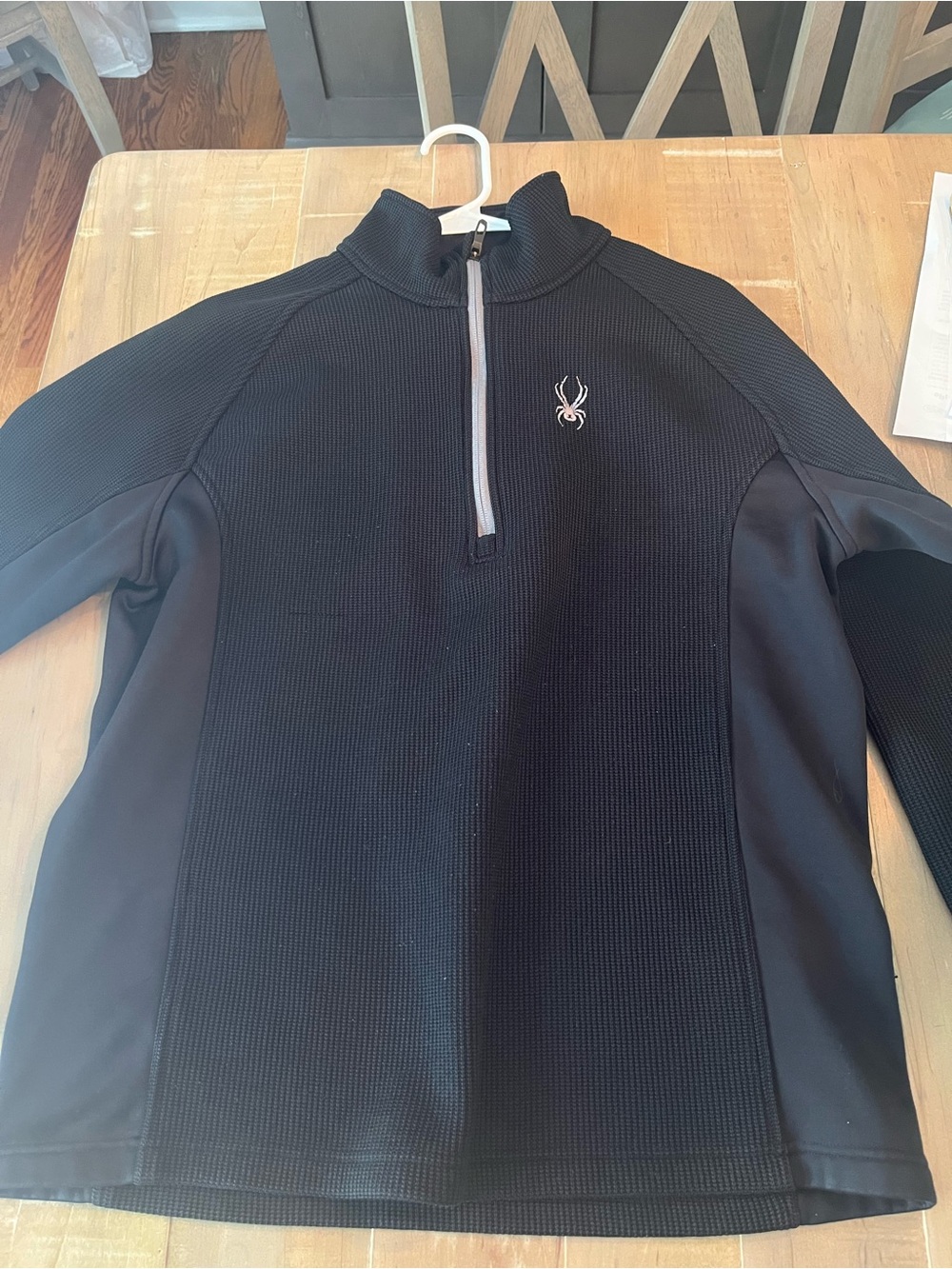 Spyder Men’s Black Quarter-Zip Pullover Sweater